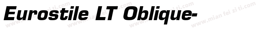 Eurostile LT Oblique字体转换